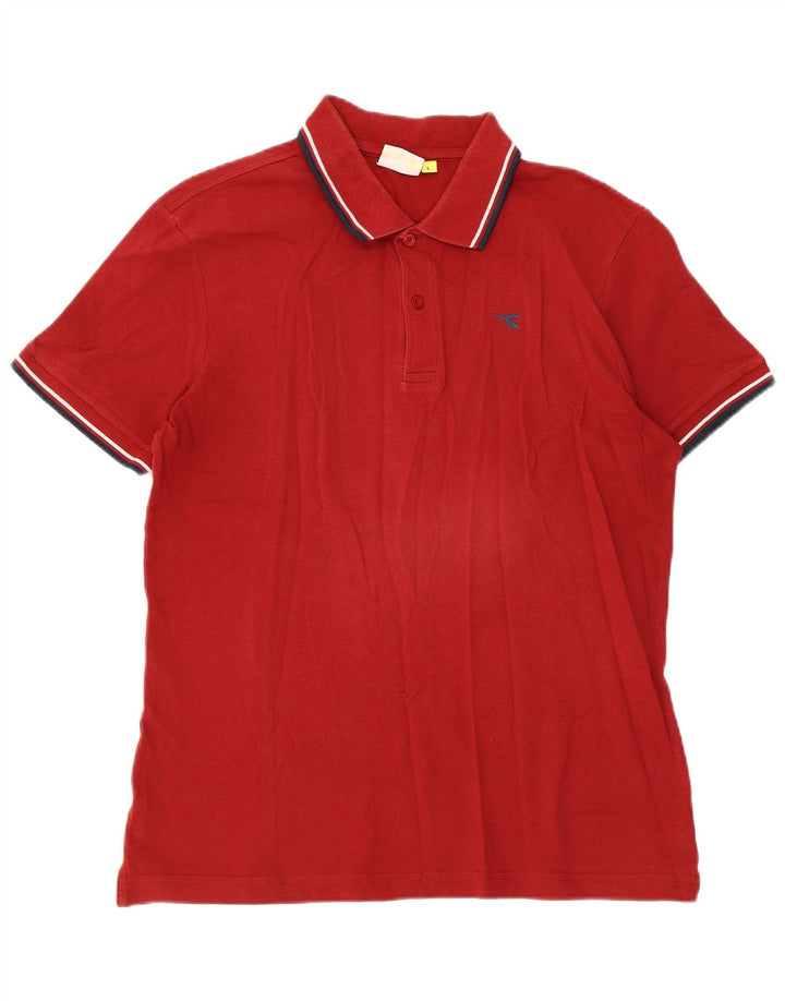 Diadora Herre Polo Shirt Large Burgundy