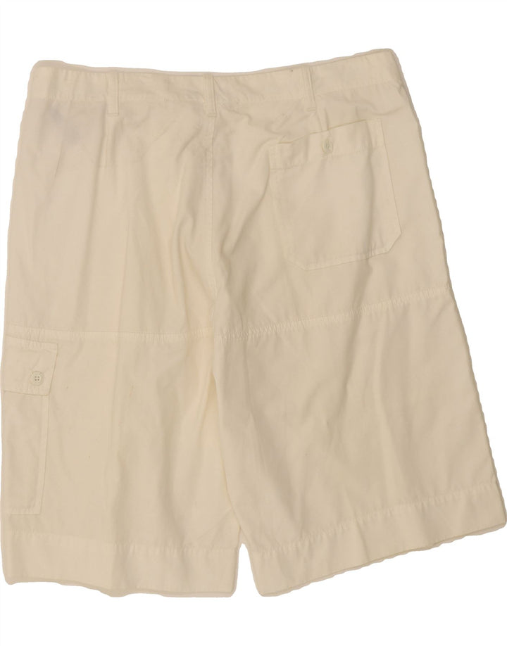 TRUSSARDI Mens Cargo Shorts IT 52 XL W34  Off White Cotton Vintage Trussardi and Second-Hand Trussardi from Messina Hembry 