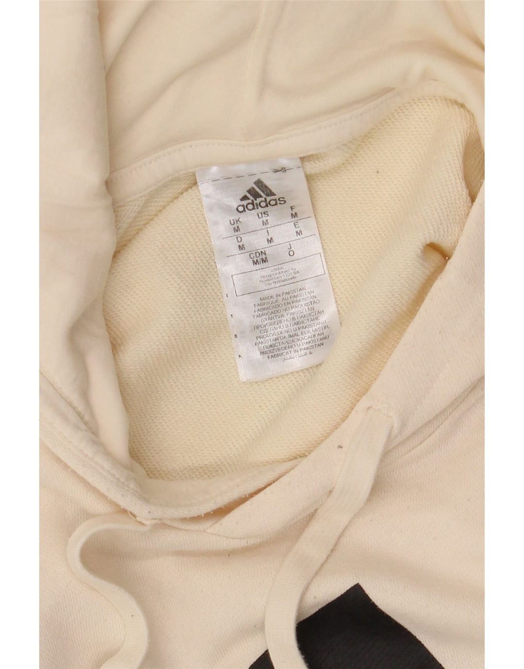 Adidas Grafisk hættetrøje til mænd Medium Off White Bomuld