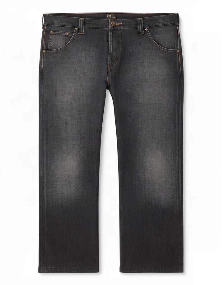 Lee Herre Flint Straight Jeans W38 L28 Marineblå Bomuld