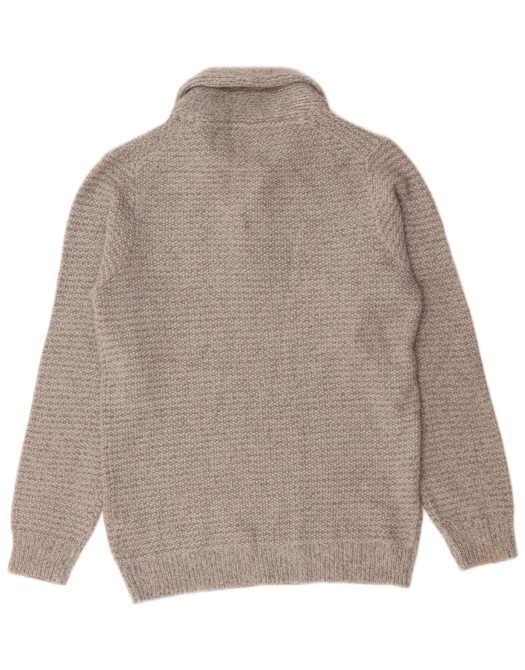 Marks & Spencer Herre Polo Neck Jumper Sweater Lille Grå Akryl