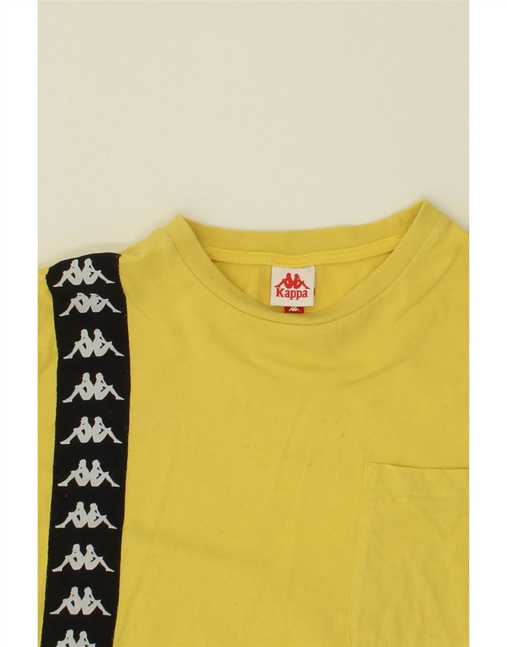 KAPPA Mens Graphic T-Shirt Top Medium Yellow Cotton Vintage Kappa and Second-Hand Kappa from Messina Hembry 