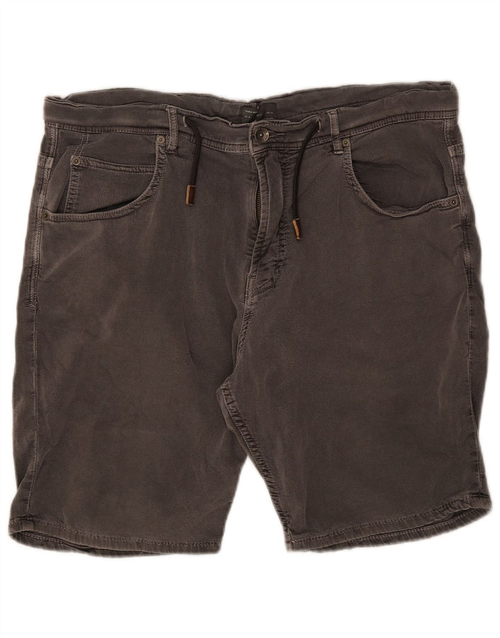 Zara Herre Denim Shorts EU 44 Large W34 Grå