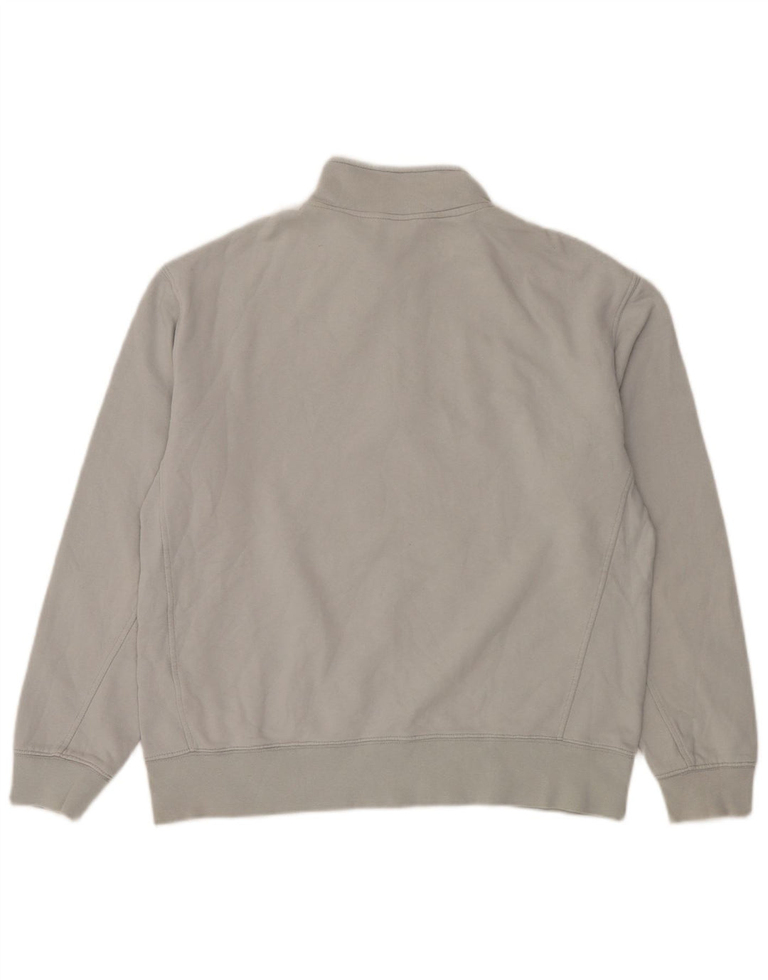 Zara Dame Oversized Zip Neck Sweatshirt Jumper UK 14 Medium Grey Bomuld