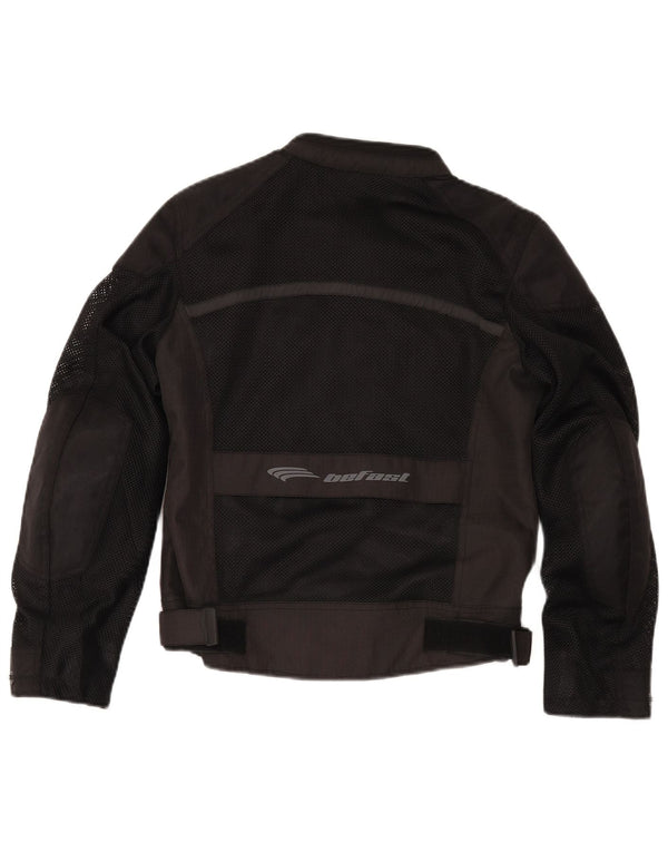 Befast Womens Motorstyle Graphic Racer Jacket UK 14 Medium Black Polyester