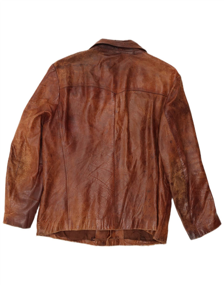 Vintage herre læderjakke UK 38 Medium Brown