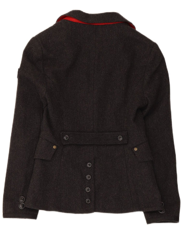 Superdry Dame 2-knaps blazerjakke UK 6 XS grå uld