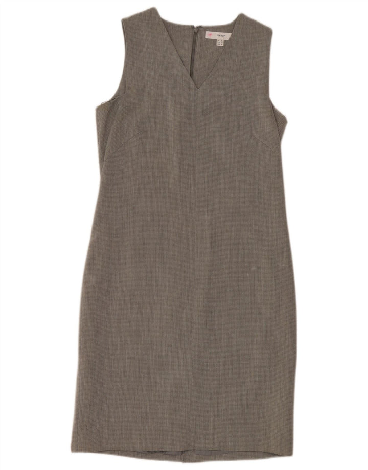 Næste Dame Ærmeløs Skede Kjole UK 8 Small Grey Cupro
