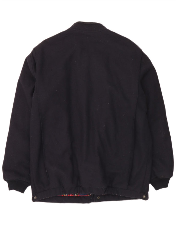 Wrangler Herre Windbreaker Coat UK 42 XL Navy Blue Wool