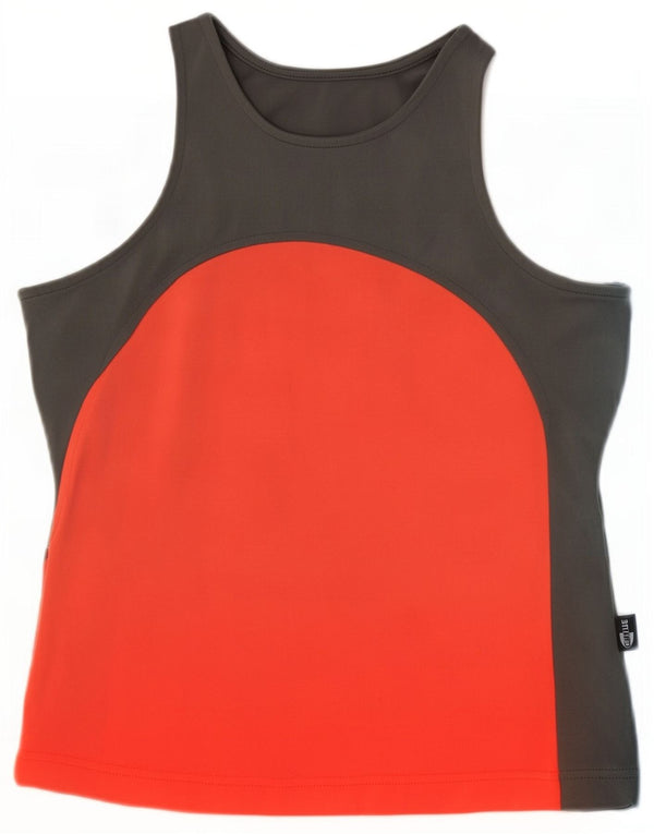Adidas Girls Climalite Crop Vest Top 15-16 år Grå Colourblock Polyamid