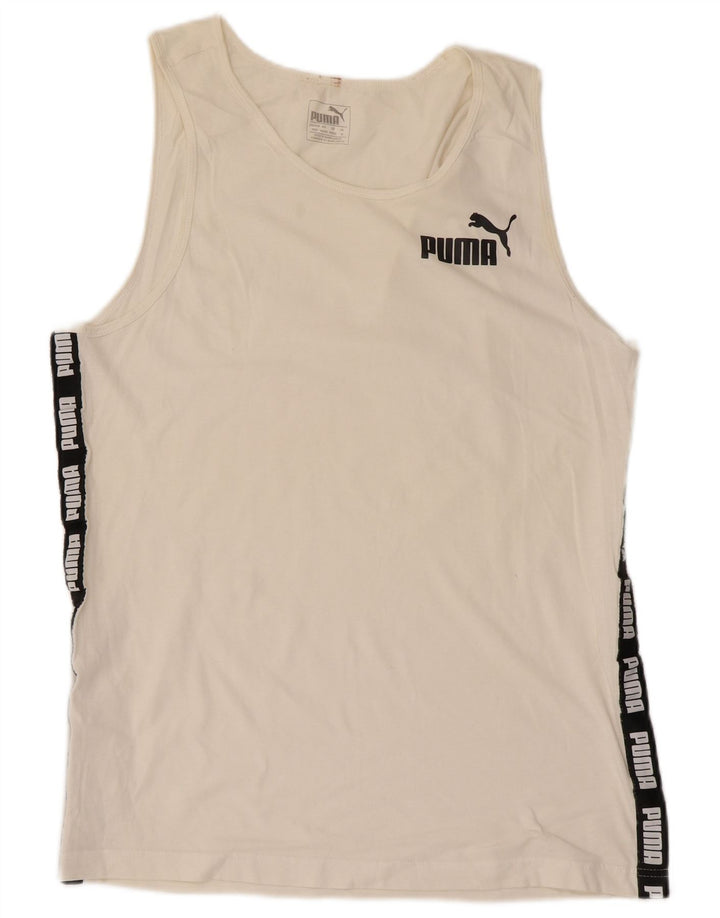 Puma Herre Grafisk Vest Top Medium White Colourblock