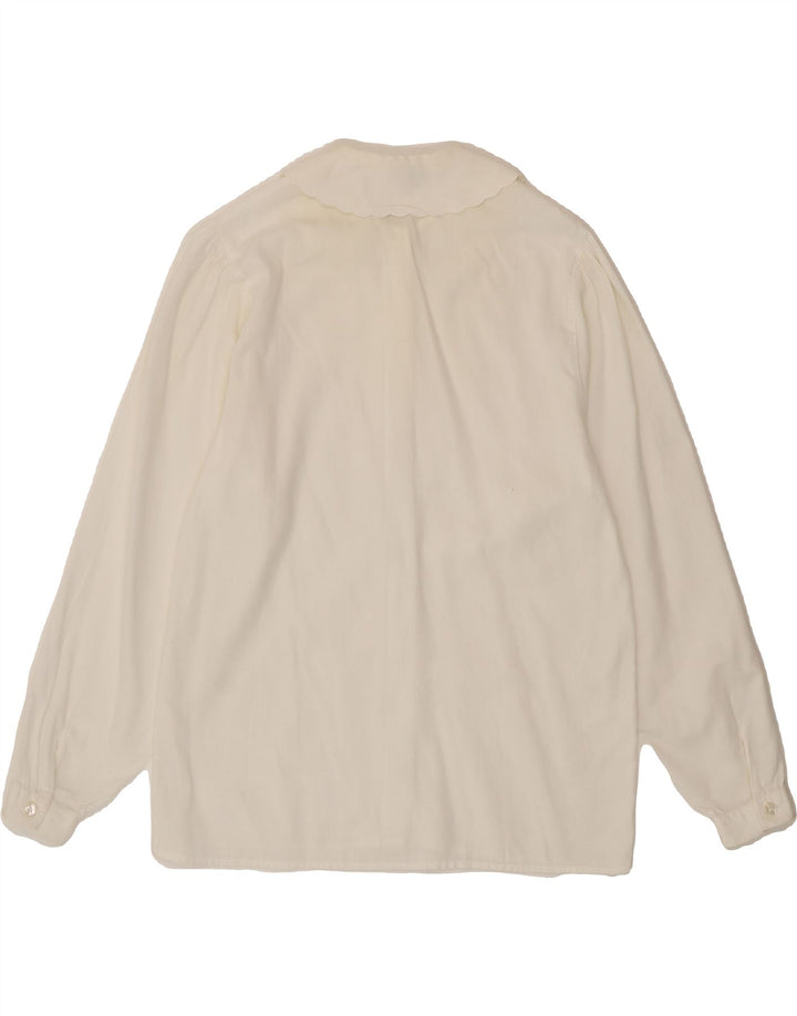 BENETTON Girls Shirt Blouse 15-16 Years White Vintage Benetton and Second-Hand Benetton from Messina Hembry 