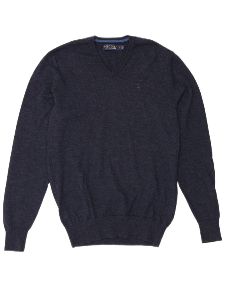 POLO RALPH LAUREN Herre V-hals sweater lille marineblå merinould