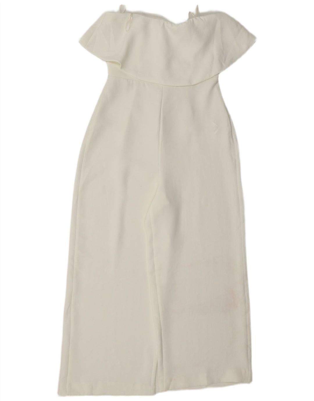Zara Dame Stropløs Jumpsuit UK 8 Small White Polyester