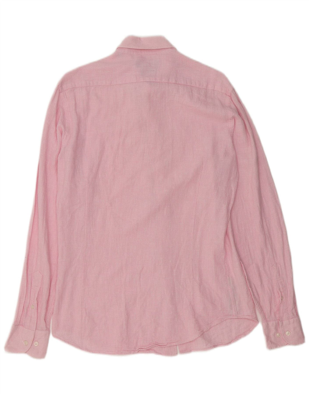 Massimo Dutti herreskjorte lille pink ternet bomuld