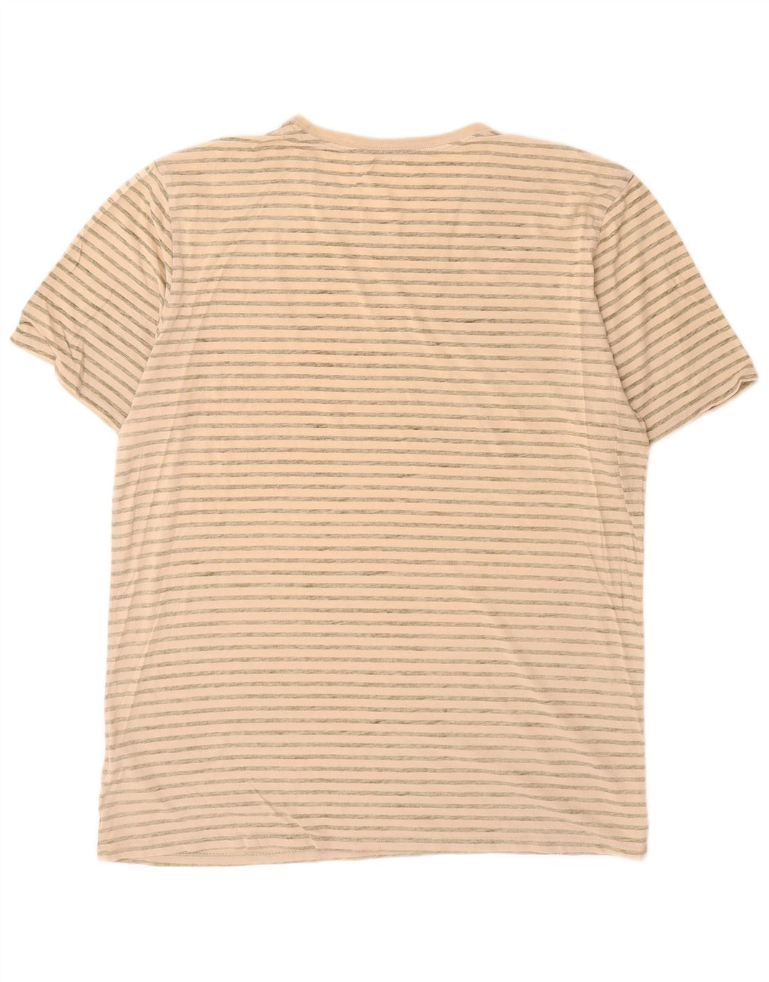 Nike T-shirt top til mænd, stor beige stribet bomuld