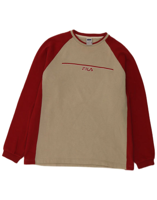 FILA grafisk sweatshirt til drenge 15-16 år XL Beige Colourblock