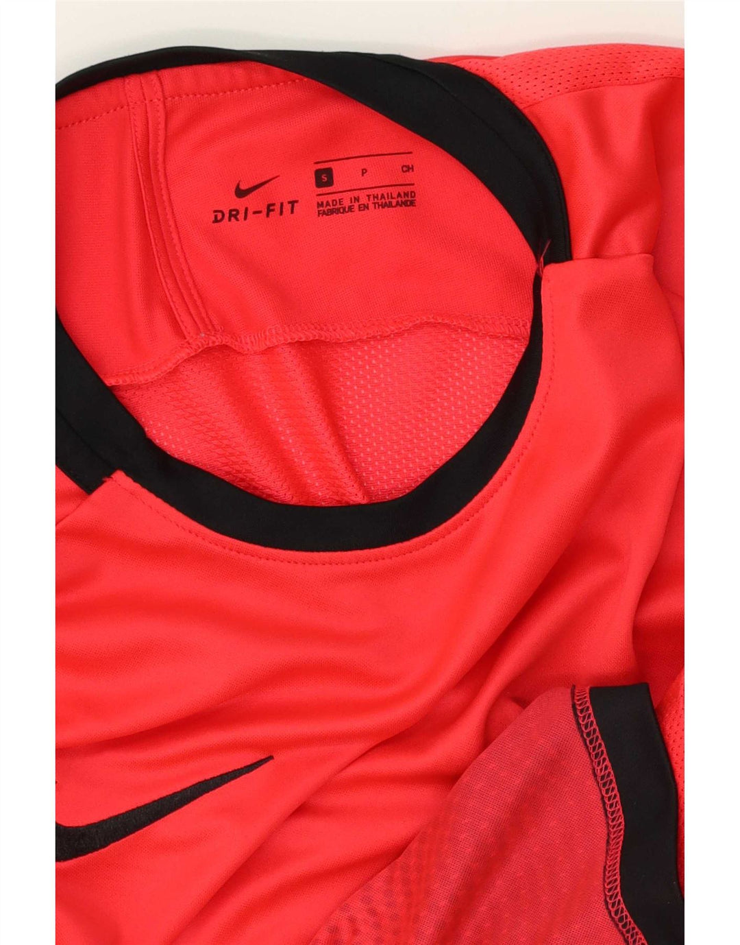 Nike Herre Dri Fit T-Shirt Top Lille Rød Colourblock