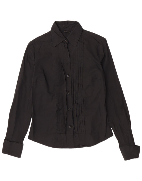 Mossimo Womens Formal Shirt UK 10 Small Black Cotton
