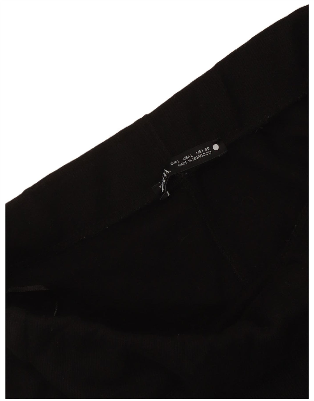Zara Midi Nederdel Large W30 Sort til kvinder
