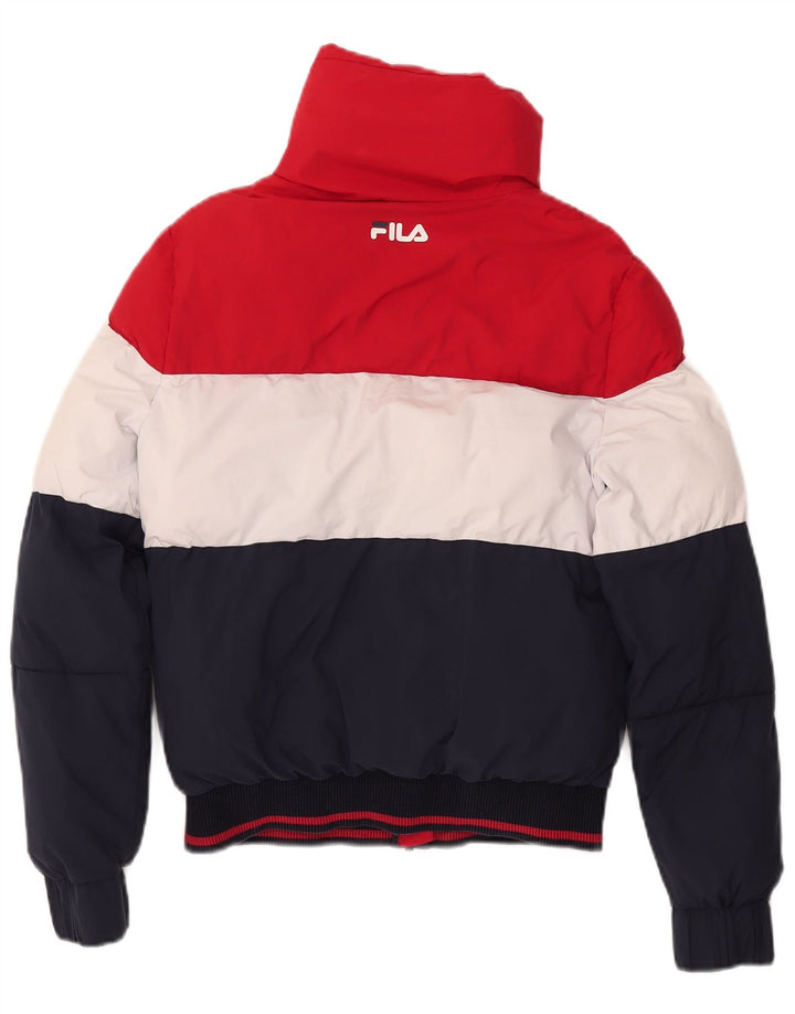 Fila Dame Oversized Polstret Jakke UK 10 Small Multicolor Colourblock