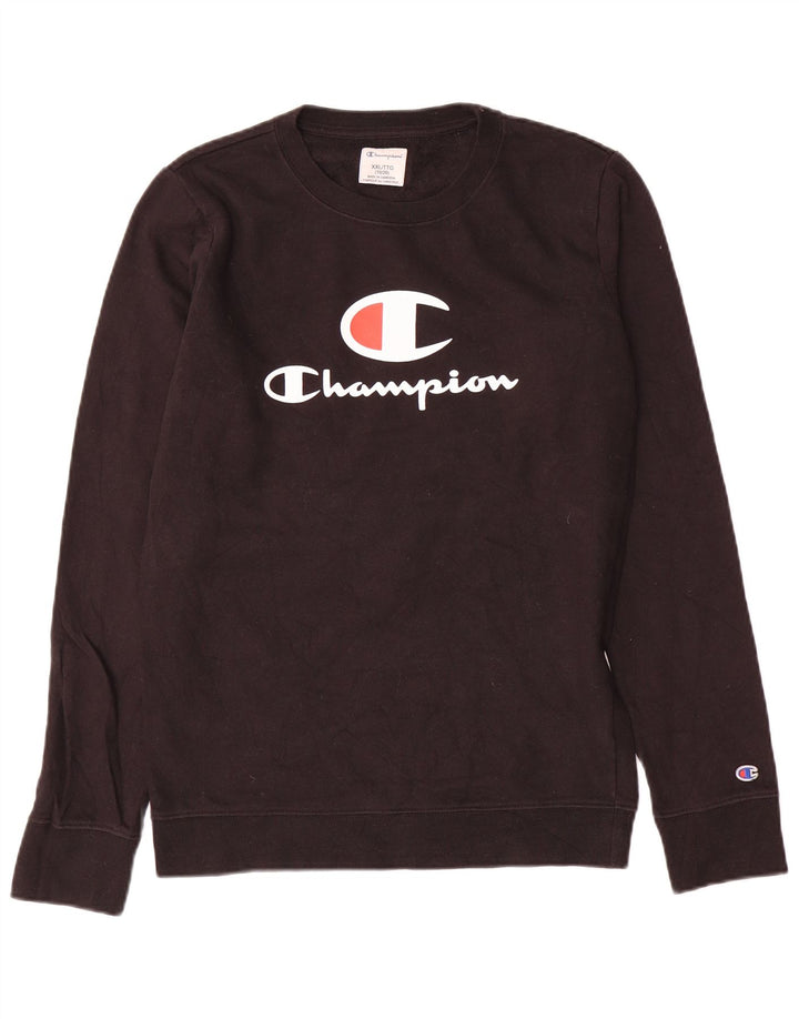 Champion Boys Grafisk Sweatshirt Jumper 15-16 år 2XL Sort