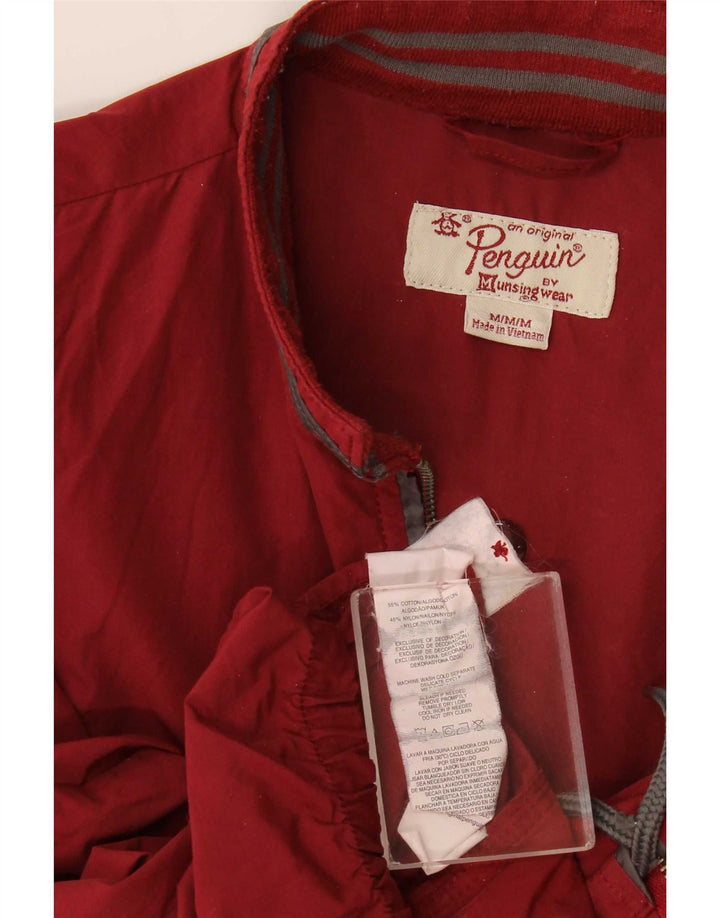 Penguin Herre Bomber Jacket UK 38 Medium Bourgogne Bomuld