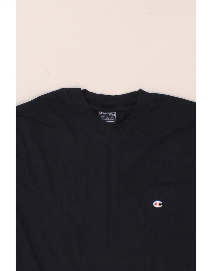 CHAMPION Mens T-Shirt Top Large Navy Blue Cotton Vintage Champion and Second-Hand Champion from Messina Hembry 