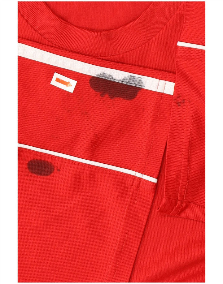 ADIDAS Herre Climalite Grafisk T-Shirt Top XL Rød Polyester