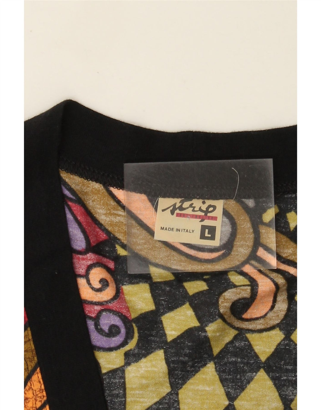 Vintage Kvinders Oversized Cardigan Top UK 16 Stor Flerfarvet Geometrisk