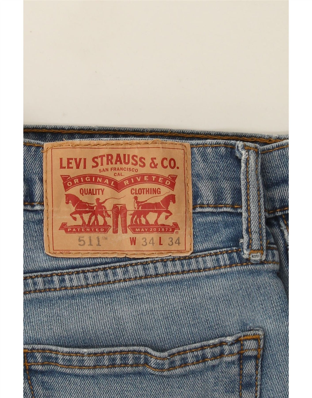 Levi's Herre 511 Slim Jeans W34 L34 Blå Bomuld