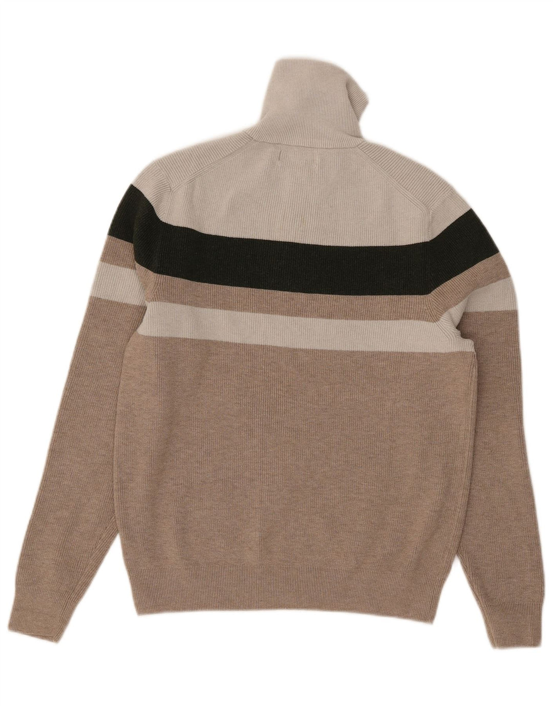 Marks & Spencer dame sweater med lynlås-hals UK 10 lille grå farveblok