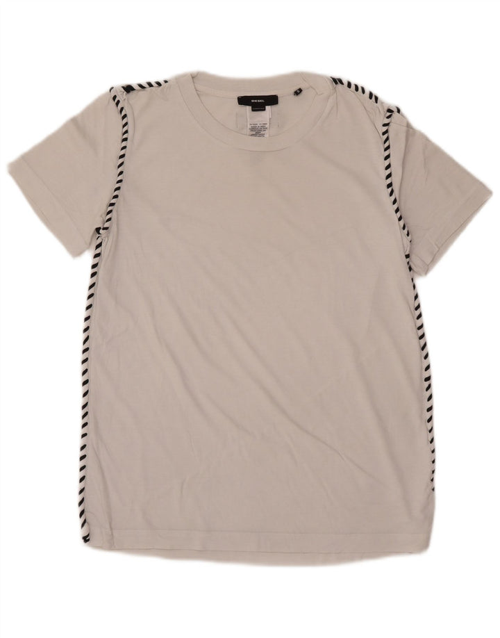 Diesel Herre T-Shirt Top Lille Hvid Bomuld