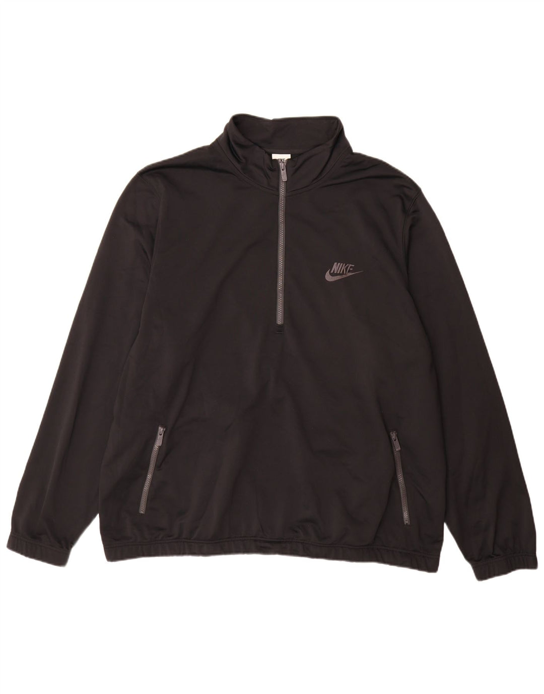 Nike Sweatshirt med lynlås til mænd 3XL sort polyester