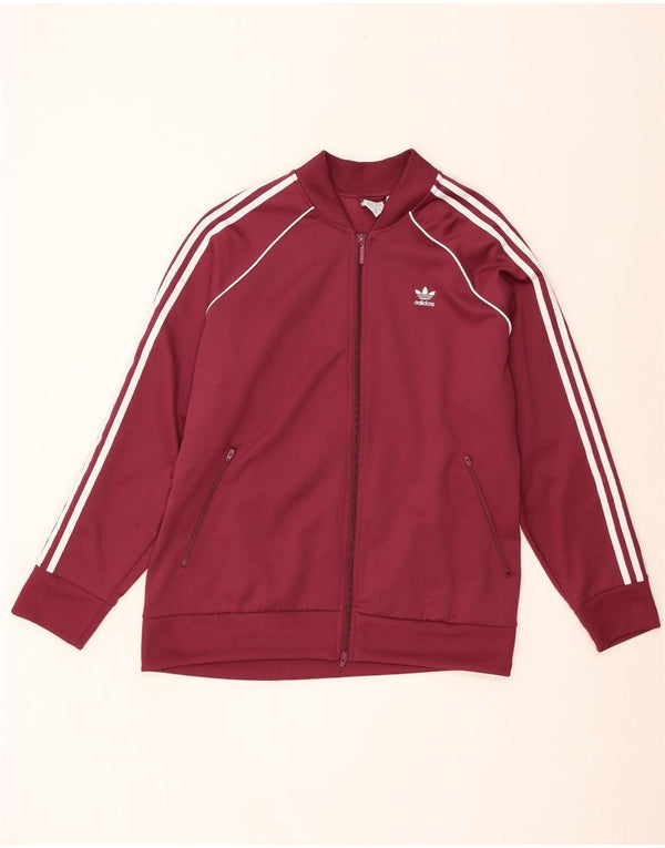 Adidas træningsdragt topjakke til kvinder UK 28/30 3XL Bourgogne bomuld