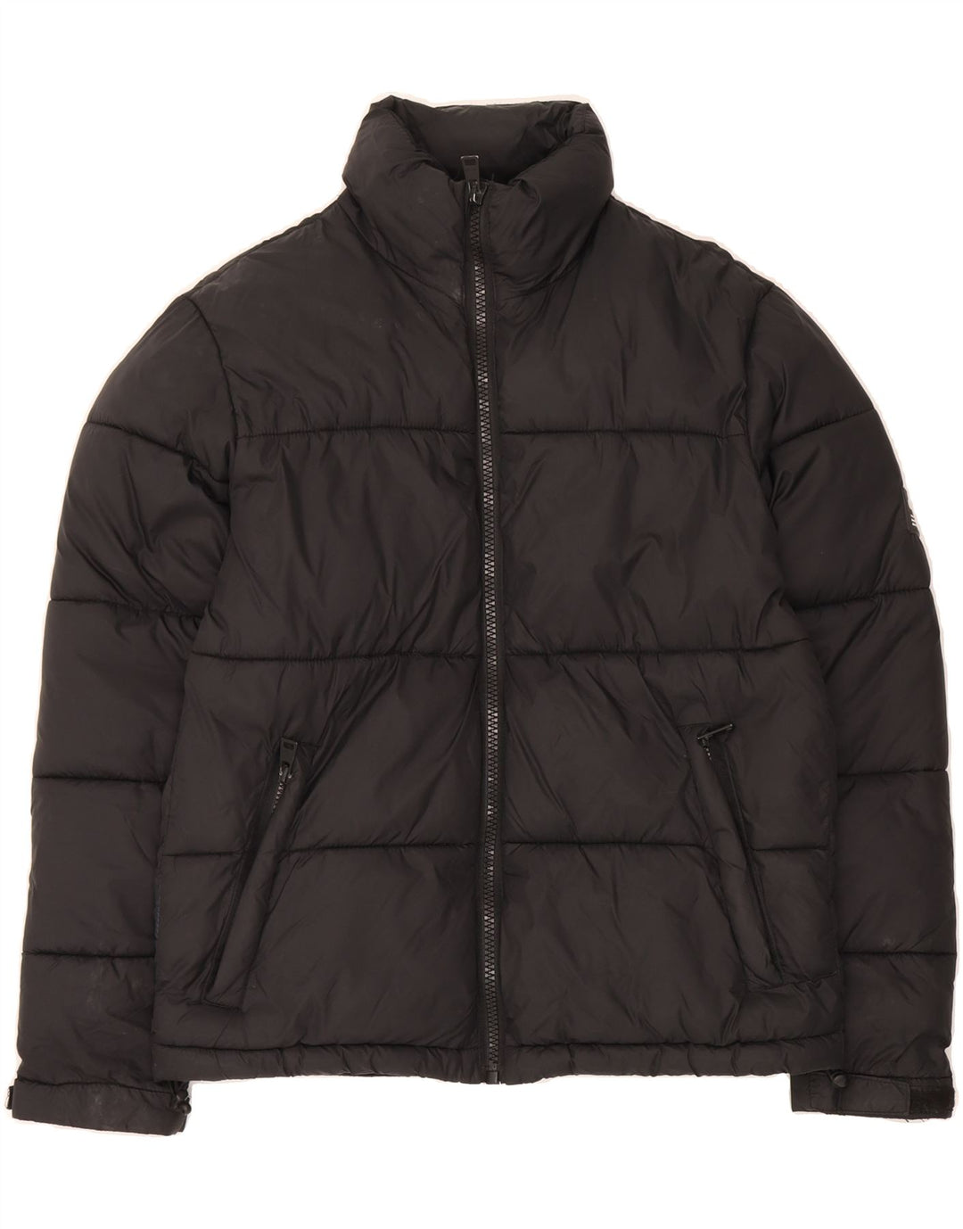 ZARA Mens Padded Jacket UK 36 Small Black Polyester Vintage Zara and Second-Hand Zara from Messina Hembry 