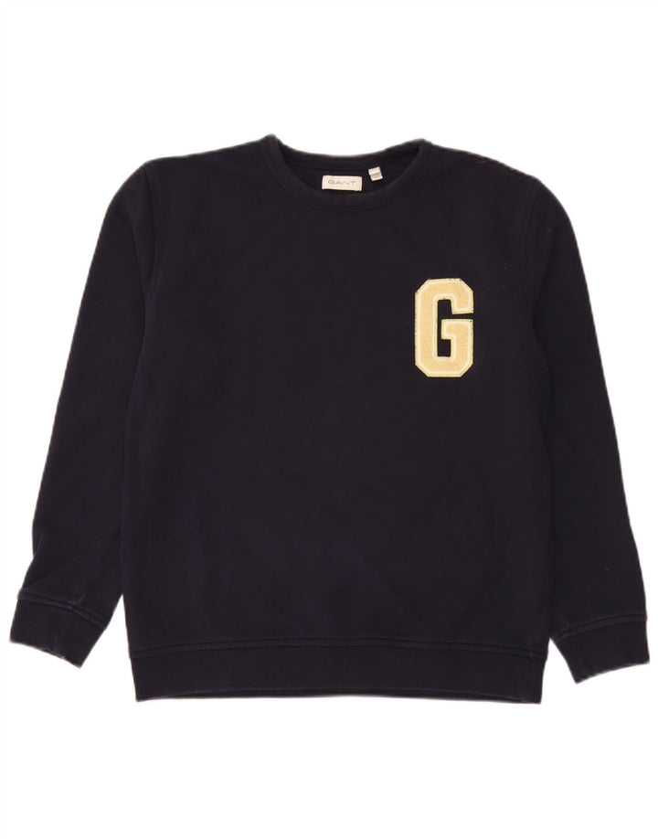 Gant drenge grafisk sweatshirt trøje 14-15 år marineblå bomuld