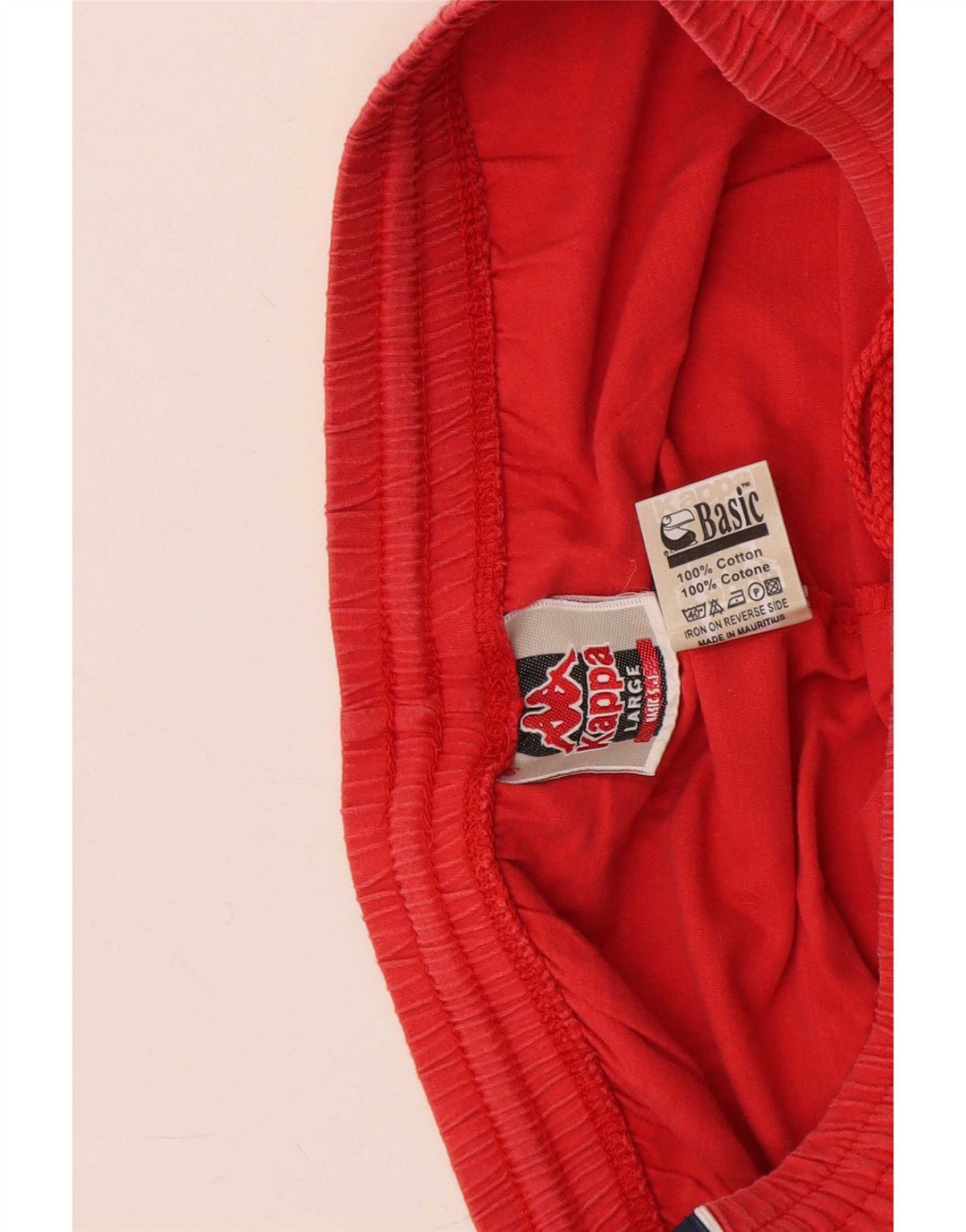 Kappa Herre grafiske sportsshorts Store røde Colourblock Bomuld