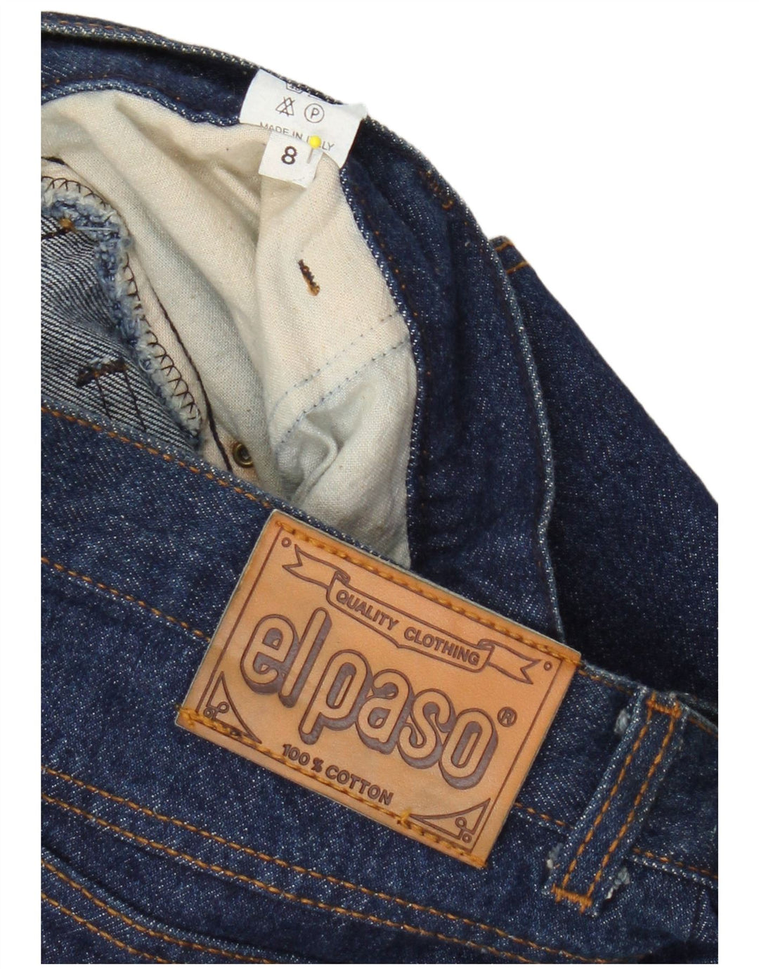 El Paso Dame Denim Nederdel US 8 Medium W28 Marineblå Bomuld