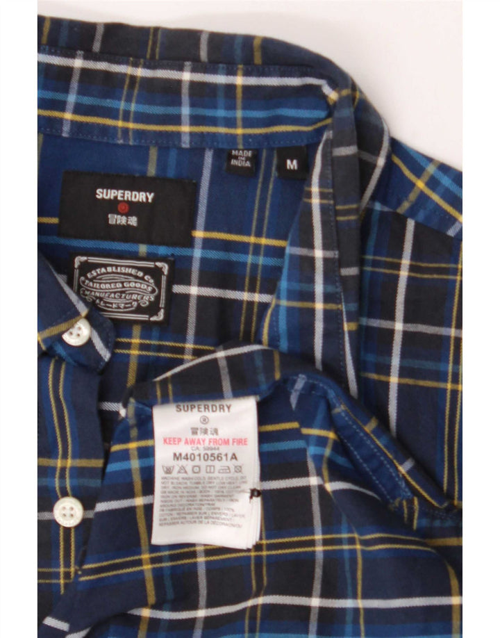 Superdry Flanelskjorte til mænd Medium Blå Plaid Bomuld