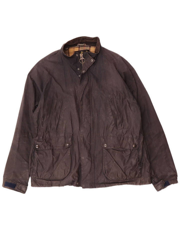 Barbour Herre vokset bomuldsjakke UK 44 2XL Navy Blue