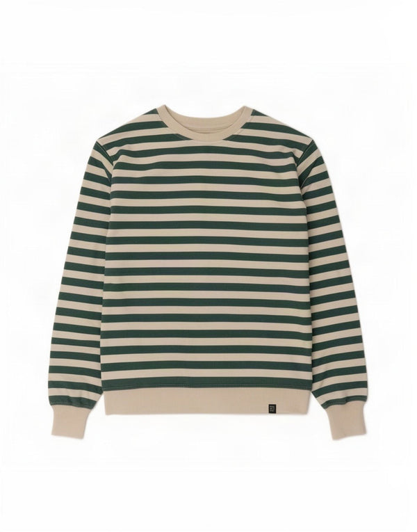 Zara Boys Sweatshirt Jumper 9-10 år Grøn Stribet