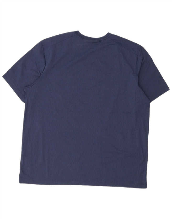 Nike herre Dri Fit grafisk T-shirt top XL marineblå polyester