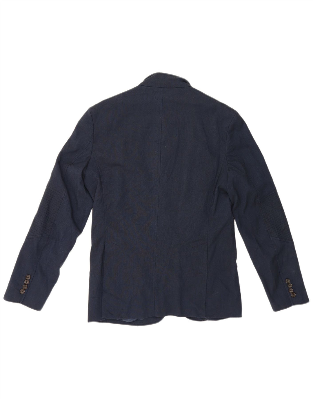 Zara Herre 4-knaps blazerjakke UK 40 Stor marineblå polyester