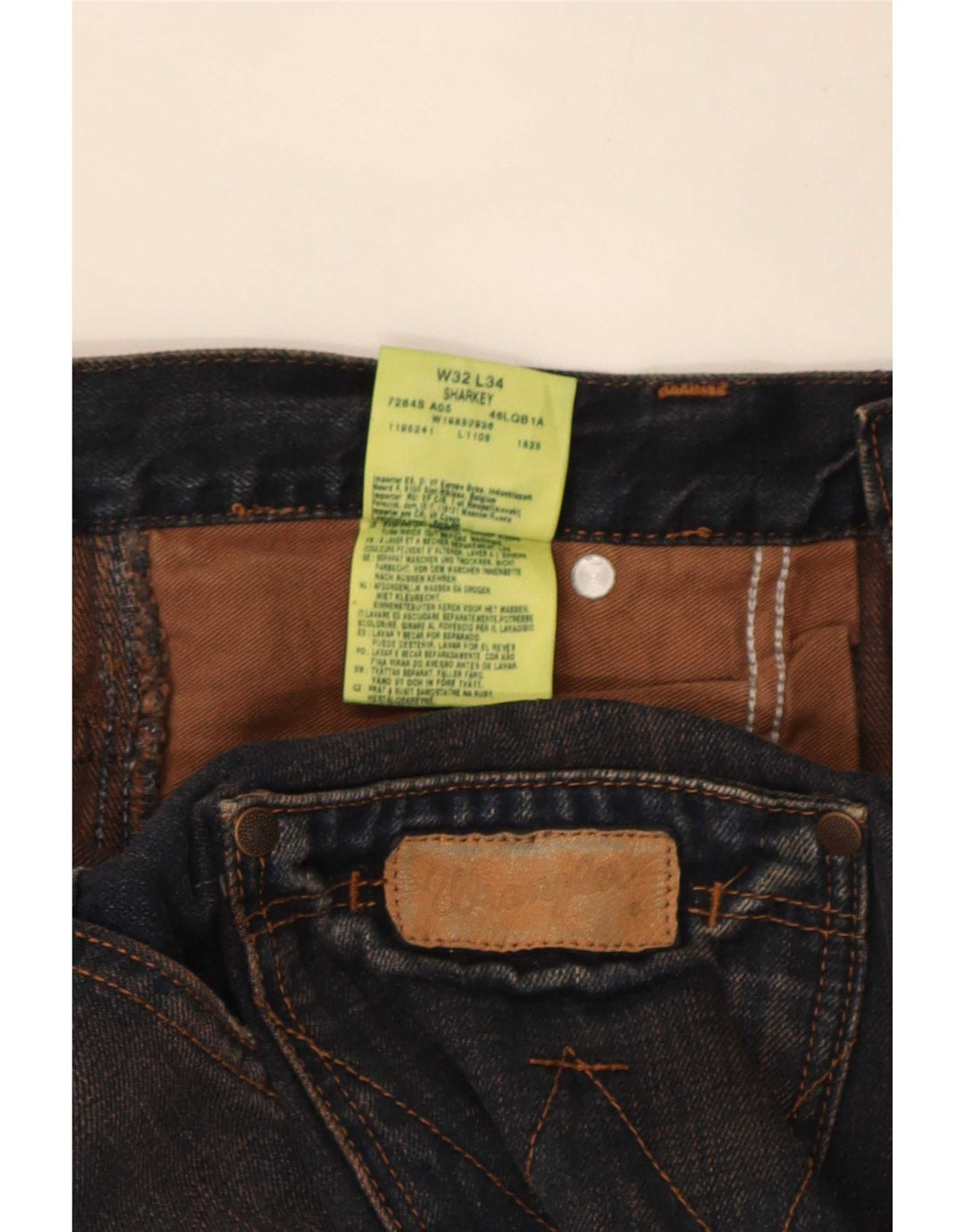 Wrangler Herre Sharkey Bootcut Jeans W32 L34 Marineblå Bomuld