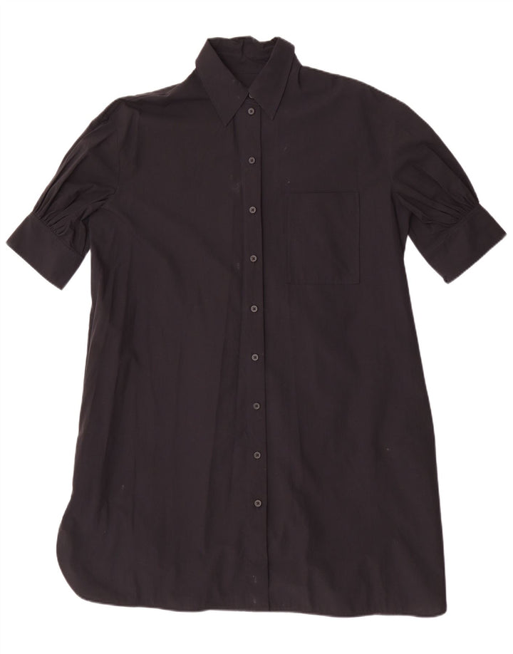 Cos Womens Oversized Shift Dress EU 32 2XS Sort Bomuld