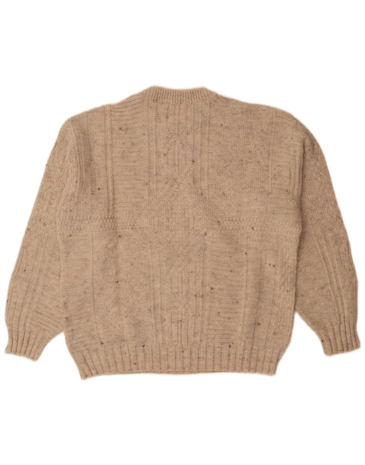 Luca D'altieri Herre Loose Fit Jumper Sweater IT 50 Medium Beige