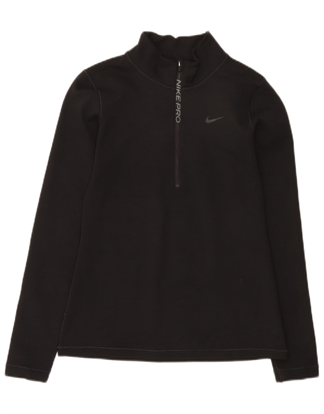 Nike Herre Dri Fit Pullover med lynlås-hals Træningsdragt Top Lille sort polyester