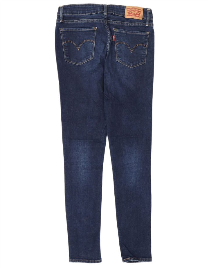 Levi's Dame 711 Skinny Jeans W28 L28 Marineblå Bomuld