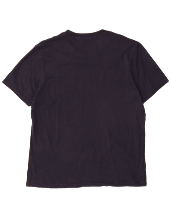 Quiksilver Herre T-Shirt Top Stor Marineblå Bomuld